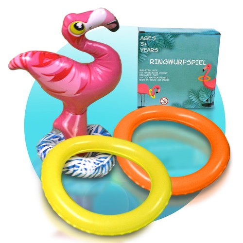 Flamingo aufblasbar wurfspiel - flamingo,