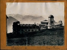 Foto um 1890, Rigi Kulm Kanton Schwyz, Panorama, Weggis Kanton... - 10503907
