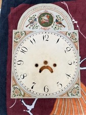 +++ altes antikes englische Standuhr Zifferblatt mit Datumsscheibe +++