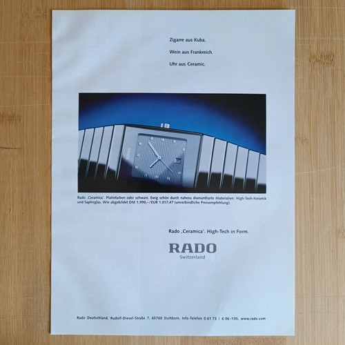 Rado ceramic 1999 - ceramic,
