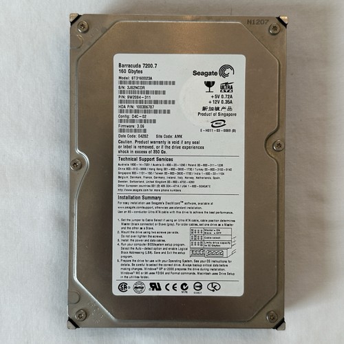 Festplatte seagate 160gb - seagate,