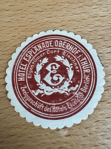 Reklamemarke siegelmarke hotel - siegelmarke,