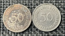 BRD Deutschland 50 Pfennig 1950 D, J Konvolut Originalbilder
