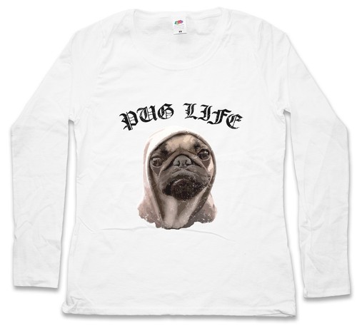 Pug life damen langarm - pug,