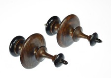 Altes Paar Holzzapfen Zierteil Zapfen f Uhrengehäuse Regulator Wanduhr Uhrmacher