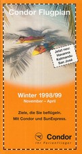 [e78] Flugplan / Timetable - Condor - Winter - 1998 / 1999