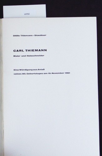 Carl thiemann maler und - :,