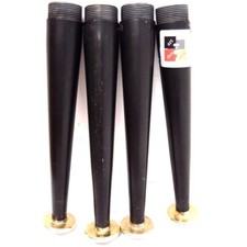 Tischbeine 4er Set Metall Gewinde 20 cm Sessel Couch alte Möbelbeine beweglich
