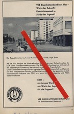 Werbeseite vom VEB Eisenhüttenkombinat Ost in Eisenhüttenstadt von 1968