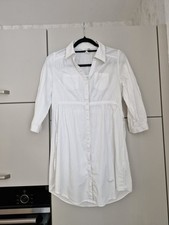 H&M Damen Bluse Lang Weiß 3/4