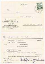 LEIPZIG, Postkarte 1940, Kirchner & Co. AG Spezial-Fabrik für Hochleistungs-Säge