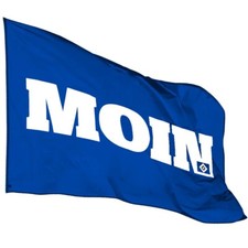 HSV Hissfahne Moin 180x120 Hamburger SV Fahne Flagge Logo Raute HSV Fanartikel