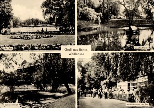 Berlin weißensee am - ak, weißensee,