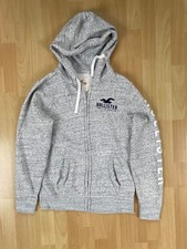 Hollister California Herren Sweatjacke mit Kapuze Größe M, grau meliert