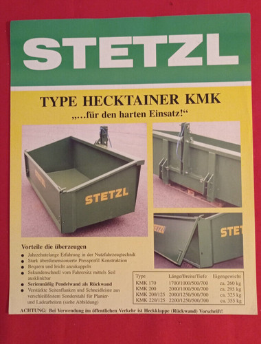 Stetzl heckcontainer kmk - heckcontainer,