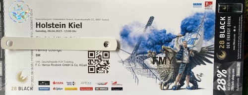 Eintrittskarte ticket hansa - /,