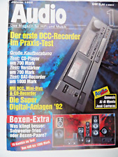 AUDIO 1/92,PHILIPS DCC 850,SONY DTC 670,AIWA HD S 100,DENON DCD 980,PIONEER 8700