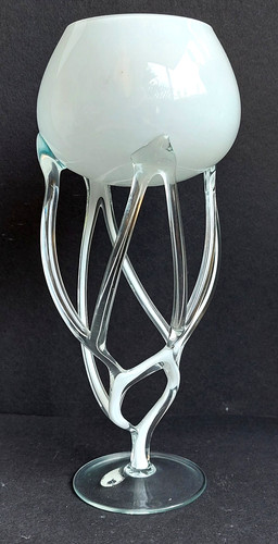 Kunstglas vintage weiß - vintage,