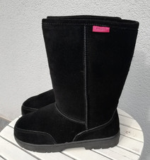 Lammfell Stiefel Winterstiefel wadenhoch von Engel, warm Gr.41 Wildleder schwarz