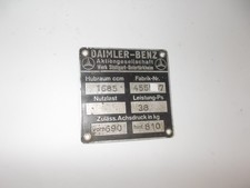 Mercedes 170V W136 - Original Typenschild Vorkrieg Oldtimer