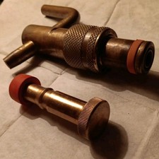 MESSINGZAPFHAHN MIT IDIOTENSICHEREM DREHVERSCHLUSS +LÜFTER 🍻 GEBRAUCHT ABER TOP