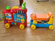 Vtech Lauflernwagen ABC-Eisenbahn mit Rutschauto und Spielcenter rot