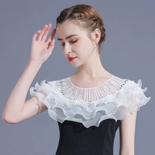 Damen Netz Spitze Cover Up Schal Capelet Abendkleid Achselzucken Bolero Cropped Tops