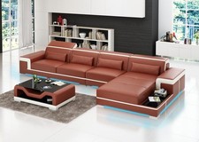 Ledersofa Couch Wohnlandschaft