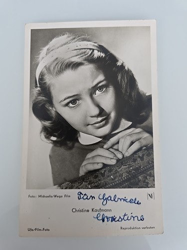Christine kaufmann autogramm - christine,