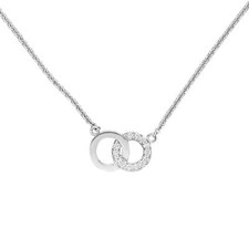 Collier Ankerkette zwei Ringe