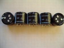 10x 220µF 220uF 450V 105°C Elko Yageo LG 35x30mm 4 Pins 400V 385V 350V