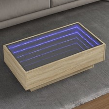 LED Couchtisch Beistelltisch Wohnzimmertisch Kaffeetisch Holzwerkstoff vidaXL
