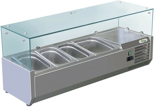 Gastro kühlaufsatzvitrine - kühlaufsatzvitrine, 3x