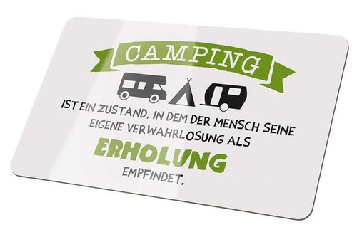 Brettchen mit spruch camping - brettchen,