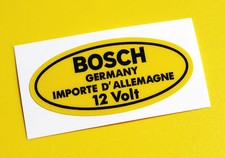 Bosch 12V Gelb Spule Aufkleber Vintage Porsche 356 911 Käfer T2 Camper