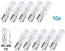 10x W1,2W W2x4.6d T5 12V Glühlampe Birne Techline Auto Lampen Tacho Beleuchtung