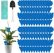 48 Stücke Blautafeln Gegen Thripse Mit Aufhängedraht Und Kleiner Schaufel Blau ✅