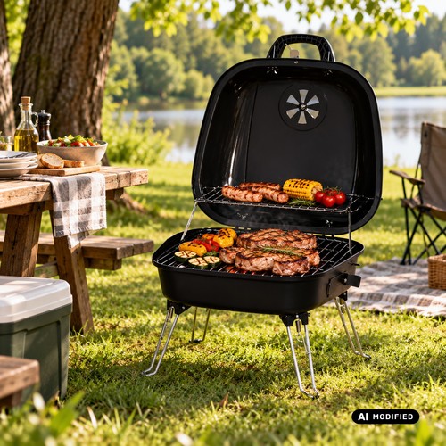 Grillkoffer camping grill - grillkoffer, camping-grill