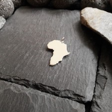AFRIKA Landkarte Anhänger in 925er Silber - AFRICA - NEU