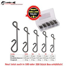 Knotenlosverbinder No Knot Snap Edelstahl Kunstköder-/ Schnurverbinder, Black