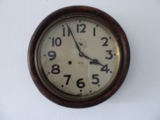 Alte Wanduhr Bahnhofsuhr Uhrwerk Hinterglas Zifferblatt Pendeluhr