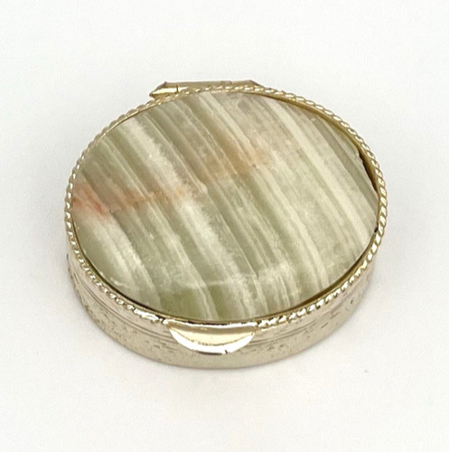Vintage pillendose onyx marmor - pillendose,