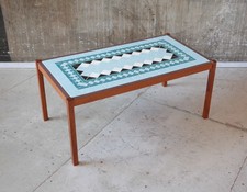 Vintage Couchtisch Fliesen 70er Teak Mid-Century 70s Coffee Table