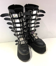 Demonia Damned 318 Größe 10 USA 7 UK 40 EU GOTH Punk 3,5 INCH Stiefel BK27