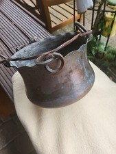 Alter Kupfer Kessel Garten  Landhaus Requisite  Vintage Floristik 234F