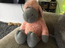 Nici Jolly Mower 14 Zoll Schaf orange & grau Plüschtier Kuscheltier sehr selten Sammlerstück