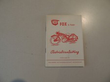Betriebsanleitung NSU FOX 123 ccm 2-Takt  Fahrerhandbuch August 1954
