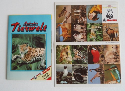 Sticker heft album bedrohte - sticker,