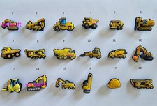 Baustellenfahrzeuge: Schuh-Anstecker, Charms, Jibbitz für Crocs + Schnürschuhe