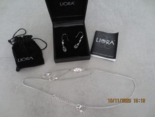 Liora Swarovski Schmuck Set Ohrring Halskette Neu Kristall Kette länge 50cm